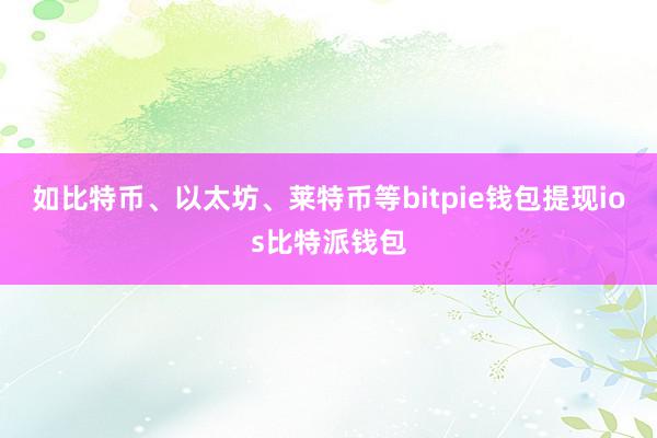 如比特币、以太坊、莱特币等bitpie钱包提现ios比特派钱包