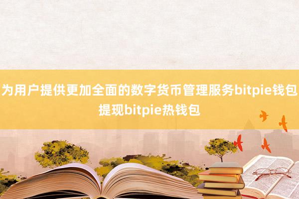 为用户提供更加全面的数字货币管理服务bitpie钱包提现bitpie热钱包