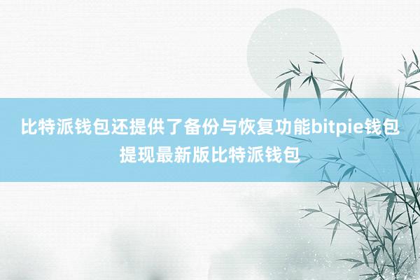 比特派钱包还提供了备份与恢复功能bitpie钱包提现最新版比特派钱包