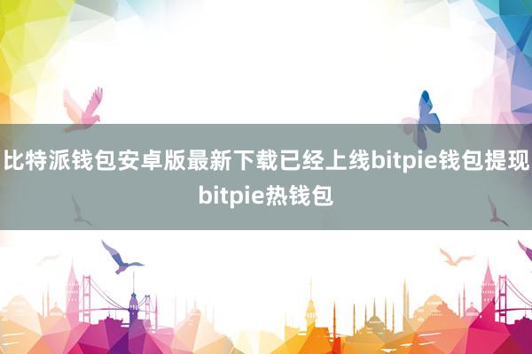 比特派钱包安卓版最新下载已经上线bitpie钱包提现bitpie热钱包