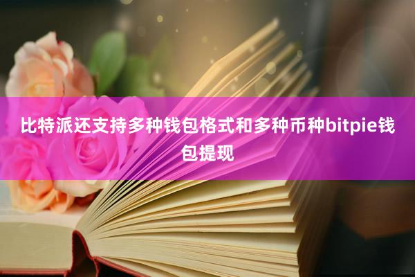 比特派还支持多种钱包格式和多种币种bitpie钱包提现