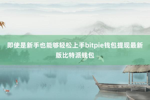 即使是新手也能够轻松上手bitpie钱包提现最新版比特派钱包