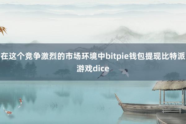 在这个竞争激烈的市场环境中bitpie钱包提现比特派游戏dice