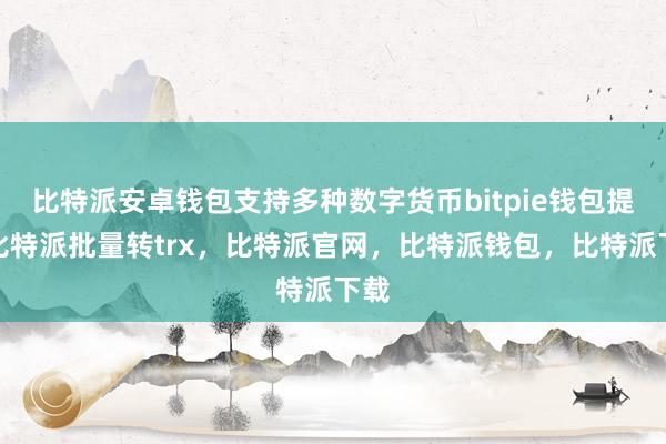 比特派安卓钱包支持多种数字货币bitpie钱包提现比特派批量转trx，比特派官网，比特派钱包，比特派下载