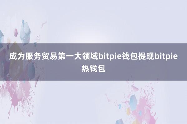 成为服务贸易第一大领域bitpie钱包提现bitpie热钱包