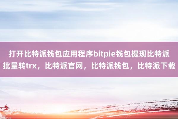 打开比特派钱包应用程序bitpie钱包提现比特派批量转trx，比特派官网，比特派钱包，比特派下载