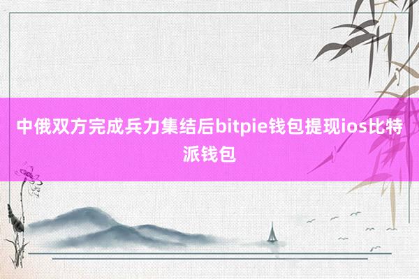 中俄双方完成兵力集结后bitpie钱包提现ios比特派钱包