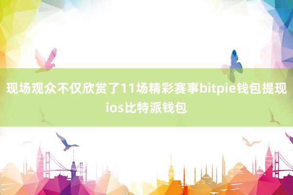 现场观众不仅欣赏了11场精彩赛事bitpie钱包提现ios比特派钱包