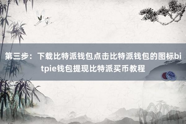 第三步：下载比特派钱包点击比特派钱包的图标bitpie钱包提现比特派买币教程