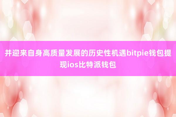 并迎来自身高质量发展的历史性机遇bitpie钱包提现ios比特派钱包