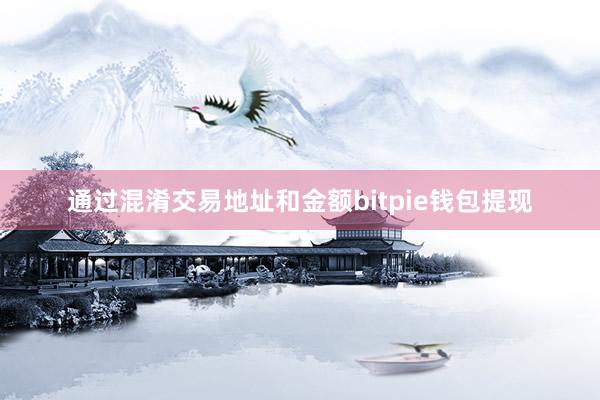 通过混淆交易地址和金额bitpie钱包提现