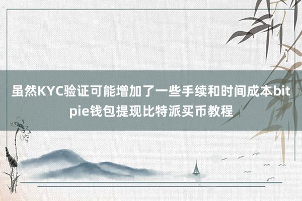 虽然KYC验证可能增加了一些手续和时间成本bitpie钱包提现比特派买币教程