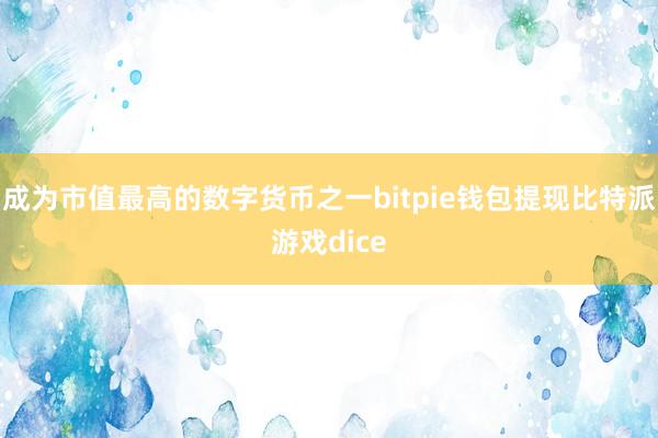 成为市值最高的数字货币之一bitpie钱包提现比特派游戏dice