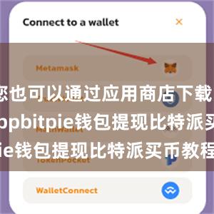 您也可以通过应用商店下载Bitpie appbitpie钱包提现比特派买币教程