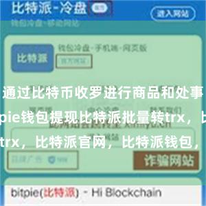 通过比特币收罗进行商品和处事的来去bitpie钱包提现比特派批量转trx，比特派官网，比特派钱包，比特派下载