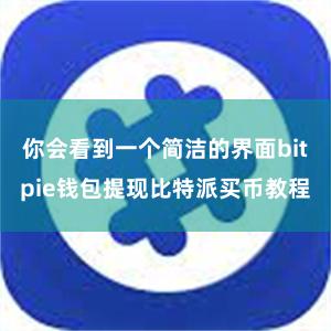 你会看到一个简洁的界面bitpie钱包提现比特派买币教程