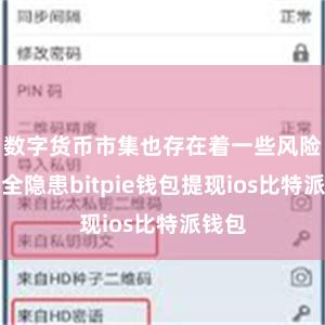 数字货币市集也存在着一些风险和安全隐患bitpie钱包提现ios比特派钱包